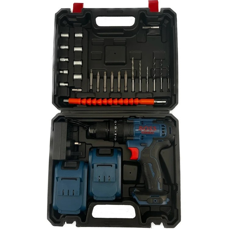 دریل پیچ گوشتی چکشی شارژی۳۶ ولت ۳ نظام (فلزی) باس مدل BS-36VF