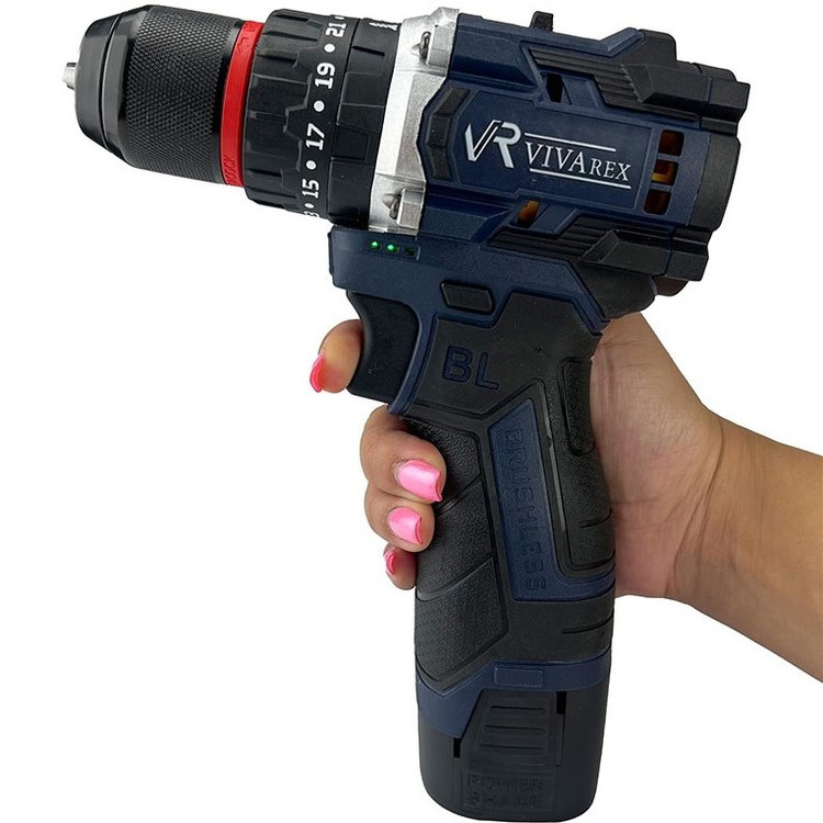 دریل چکشی شارژی 16.8v براشلس ویوارکس VR1610I-BL