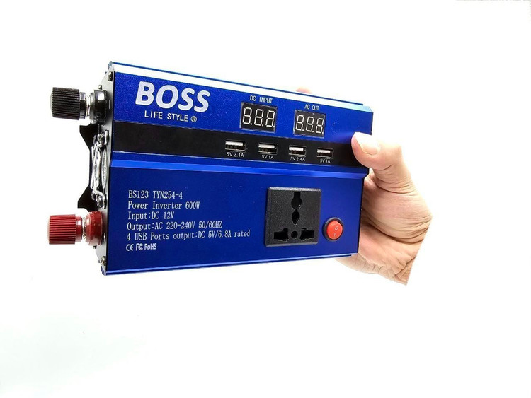 مبدل برق 12 به 220 ولت 600 وات باس مدل BS-CO600